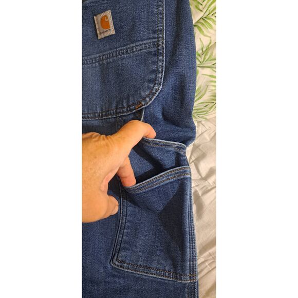 Carhartt Women's Size 14 Short Rugged Flex Relaxed Fit Double-Front Jeans Petite - Picture 4 of 12